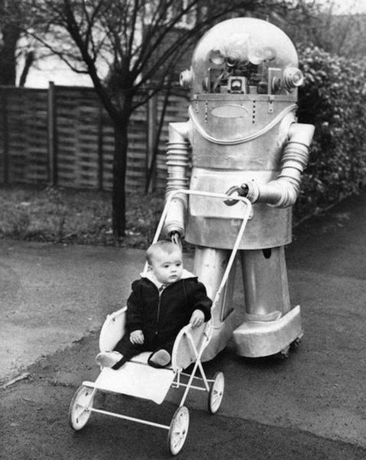 A robot nanny is nothing knew: Tinker was created by Yorkshire inventor David Weston in the 1960s. David Weston